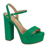 Vizzano 6282-455 High Heel Platform Sandal in Green