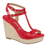 Vizzano 6283-2091 T-Bar Wedge in Red Patent