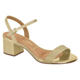 Vizzano 6291-900 Low Heel Sandal in Golden Glitter