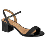 Vizzano 6291-900 Low Heel Sandal in Black Glitter