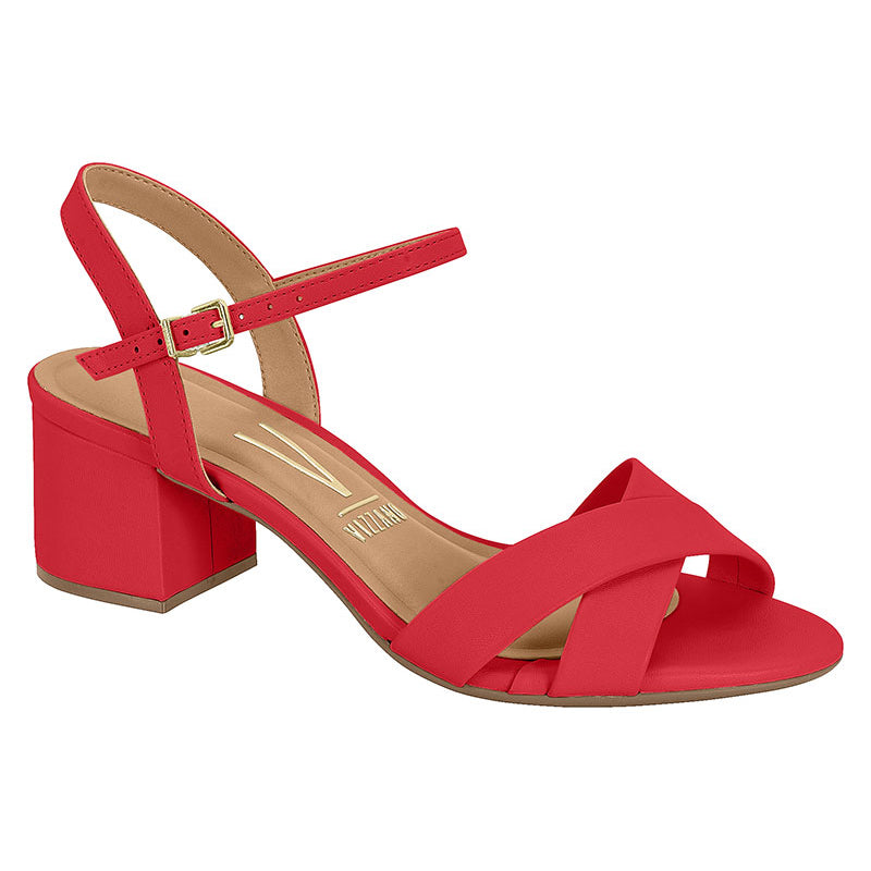 Vizzano 6291-927 Block Heel Sandal in Red Napa