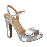 Vizzano 6292-200 High Heel Platform Sandal in Silver
