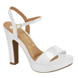 Vizzano 6292-200 High Heel Platform Sandal in White Patent