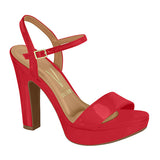 Vizzano 6292-200 High Heel Platform Sandal Pump in Red Patent