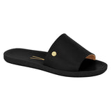 Vizzano 6363-105 Slip-on Flat Sandal in Black Napa