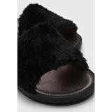 Vizzano 6363-137 Slip-on Fluffy Flat in Black
