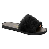 Vizzano 6363-137 Slip-on Fluffy Flat in Black