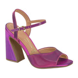 Vizzano 6403-203 Block Heel Sandal in Pearlescent Pink