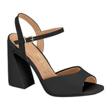 Vizzano 6403-203 Block Heel Sandal in Black Napa