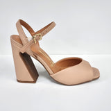 Vizzano 6403-203 Block Heel Sandal in Beige Napa