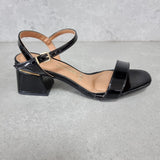 Vizzano 6428-101 Low Heel Sandal in Black Patent