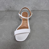 Vizzano 6428-101 Low Heel Sandal in White Patent