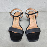 Vizzano 6430-322 Transparent Heel Sandal in Black Napa