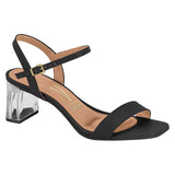 Vizzano 6430-322 Transparent Heel Sandal in Black Napa