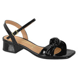 Vizzano 6454-105 Low Heel Sandal in Black Patent