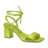 Vizzano 6455-209 Strappy Block Heel Sandal in Metallic Green