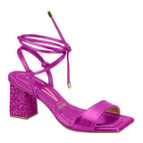 Vizzano 6455-209 Strappy Block Heel Sandal in Metallic Pink