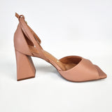 Vizzano 6464-106 Strappy Block Heel Sandal in Nude Napa