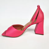 Vizzano 6464-106 Strappy Block Heel Sandal in Pink Gloss Napa