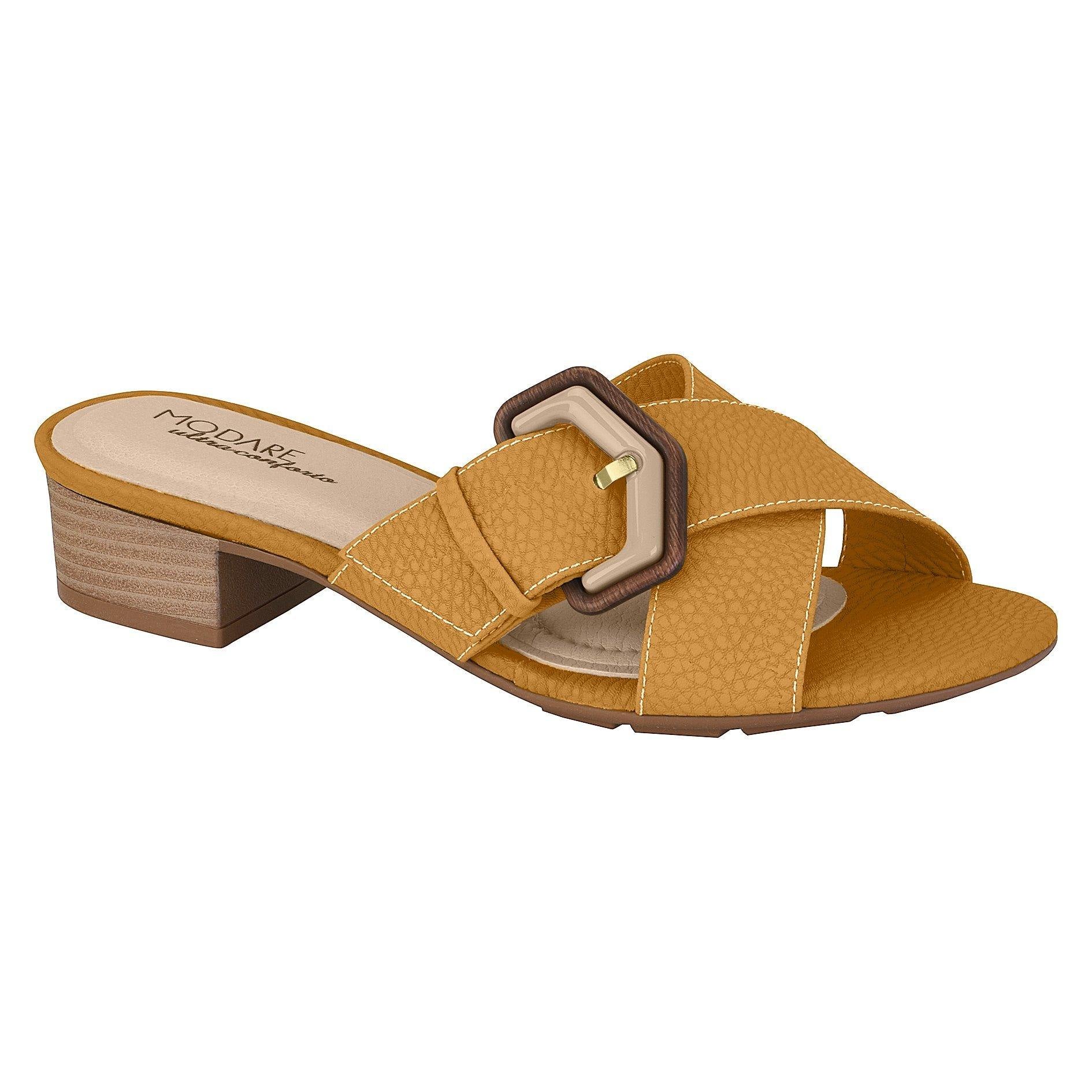 Modare 7136-110 Low Heel Slip-on Sandal in Mustard