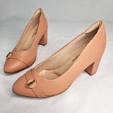 Modare 7377-103 Block Heel Pump in Nude