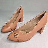 Modare 7377-103 Block Heel Pump in Nude