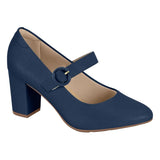 Modare 7377-106 Block Heel Mary-Jane Pump in Navy