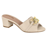 Beira Rio 8246-1108 Slip-on Mule Sandal in Cream