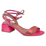 Beira Rio 8423-218 Strappy Low Heel Sandal in Multi Pink