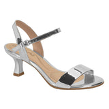 Beira Rio 8453-112 Kitten Heel Sandal in Silver