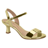 Beira Rio 8453-112 Kitten Heel Sandal in Gold