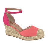 Beira Rio 8486-103 Raffia Wedge in Coral