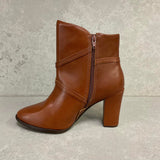 Beira Rio 9043-134 Block Heel Ankle Boot in Pine