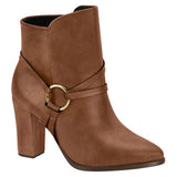 Beira Rio 9043-134 Block Heel Ankle Boot in Pine