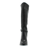 Beira Rio 9043-136 Block Heel Knee High Boot in Black Napa