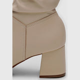 Beira Rio 9076-102 Mid-Calf Scrunched up Boot in Cream Napa