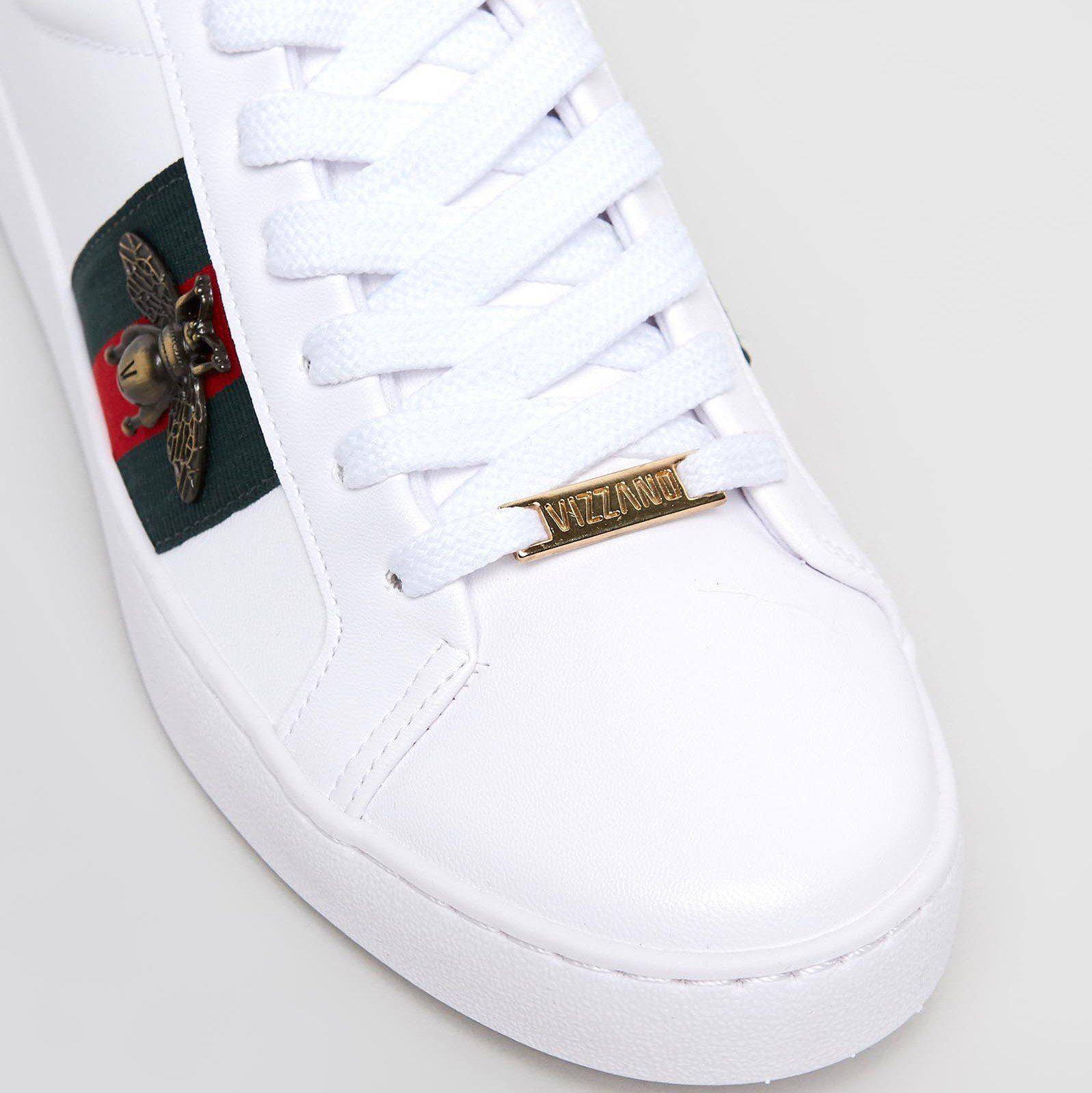 Vizzano 1214-260 Bumble-Bee Sneaker in White Napa