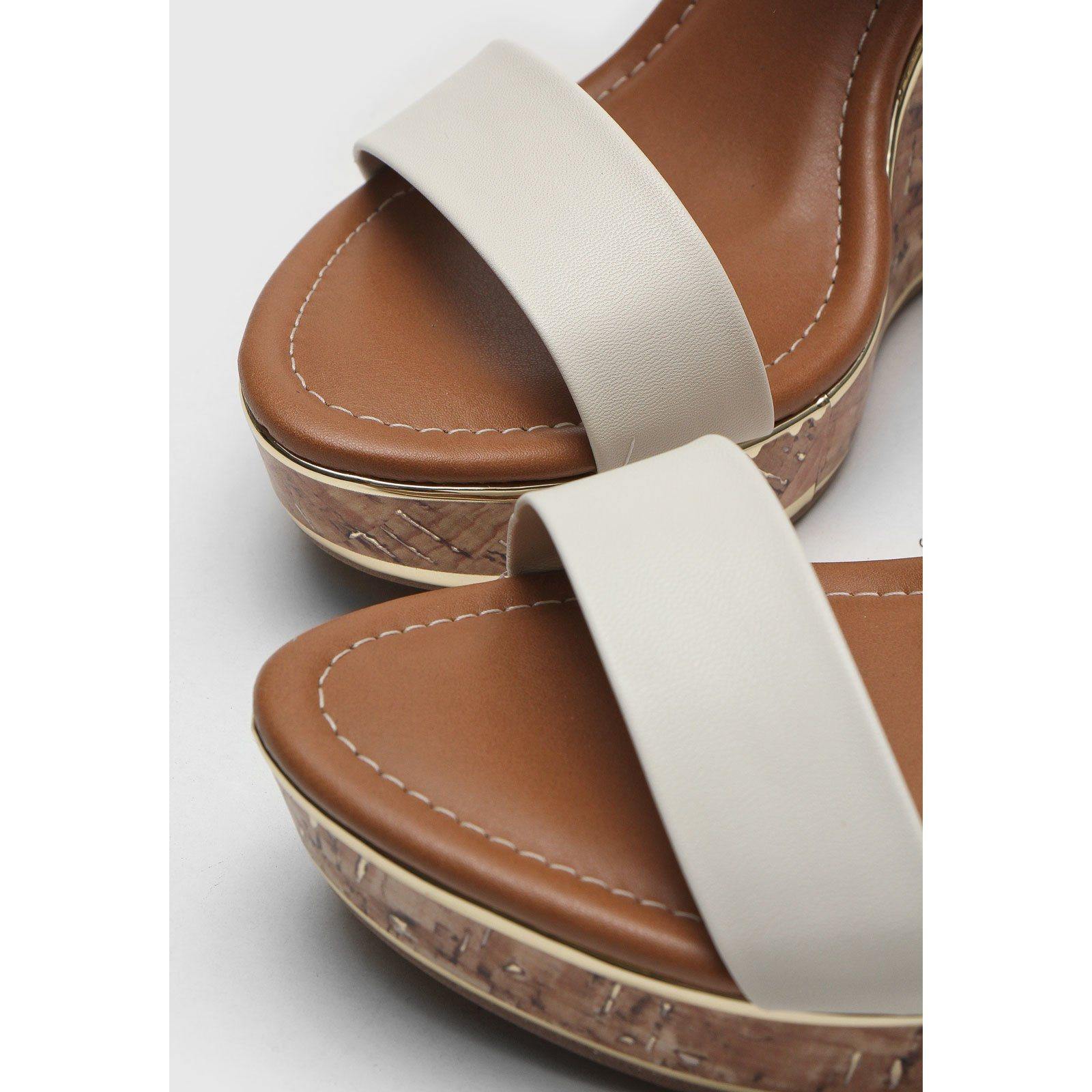 Vizzano 6283-4700 Wedge Sandal in Off White Napa