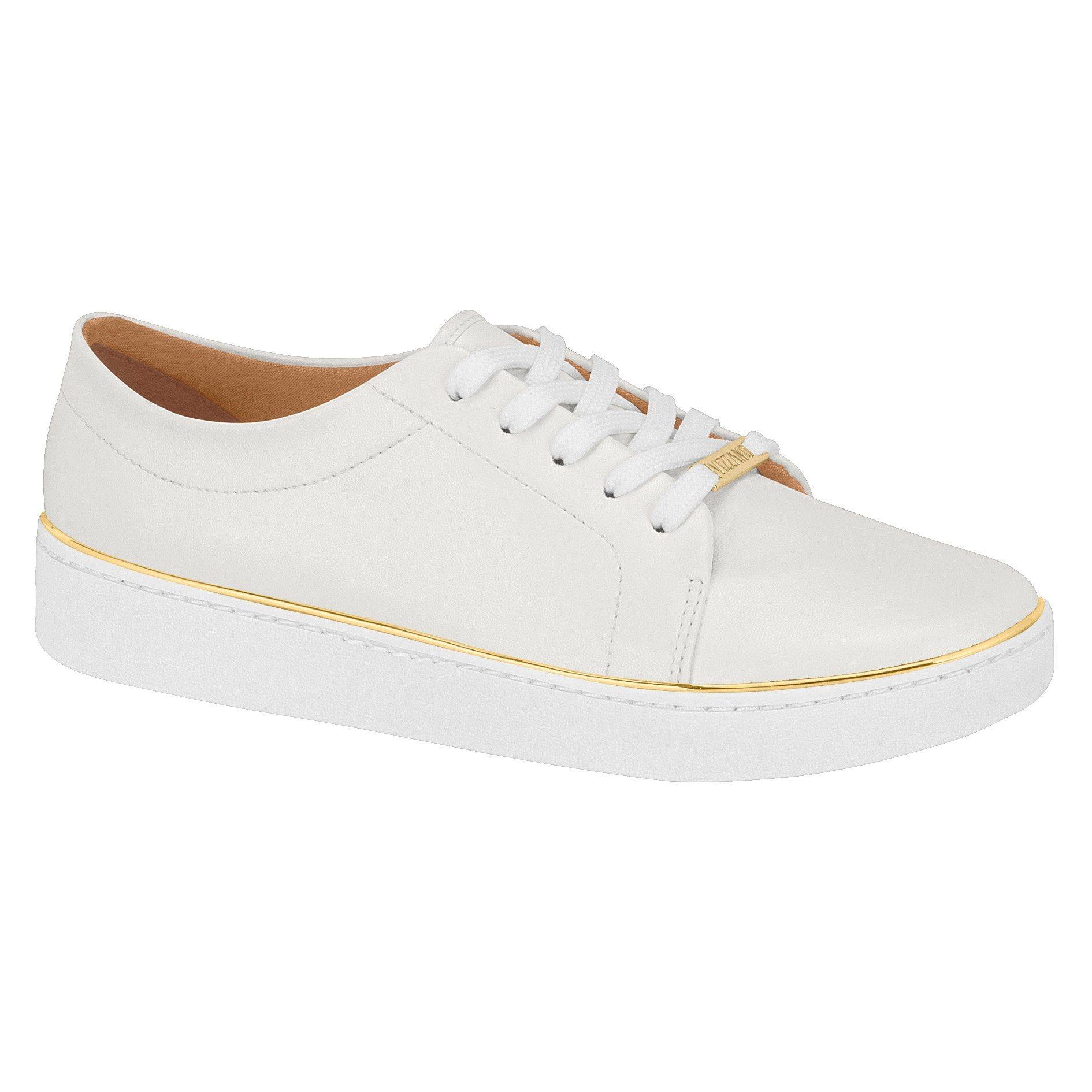 Vizzano 1214-105 White Sneaker with Gold Rim